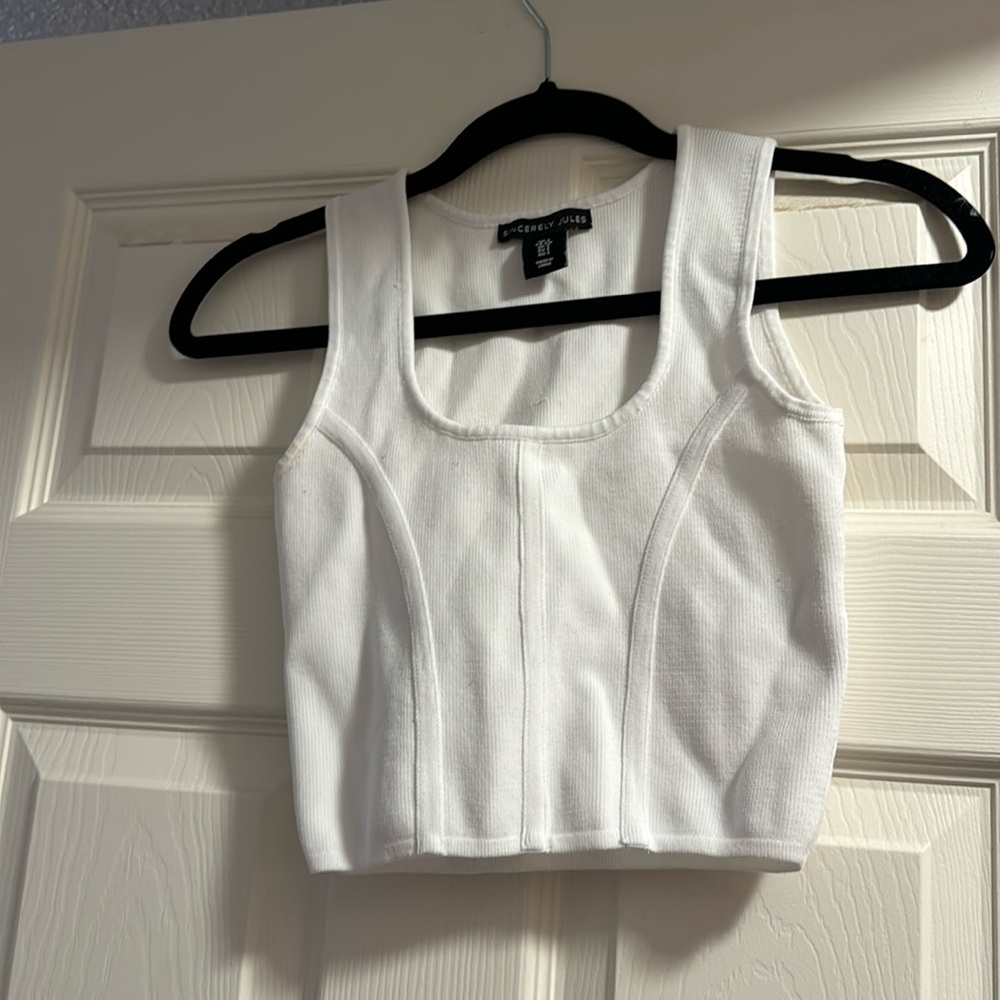 White Crop Tank